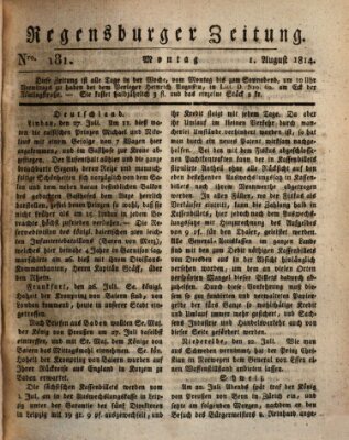 Regensburger Zeitung Montag 1. August 1814