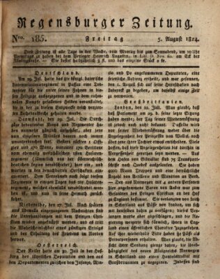 Regensburger Zeitung Freitag 5. August 1814