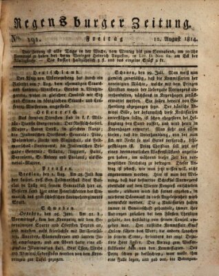 Regensburger Zeitung Freitag 12. August 1814