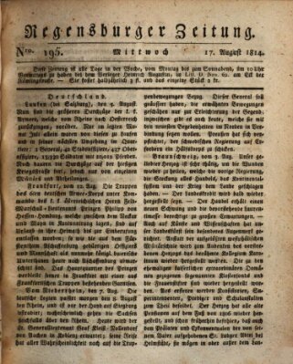 Regensburger Zeitung Mittwoch 17. August 1814