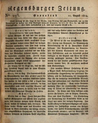 Regensburger Zeitung Samstag 20. August 1814