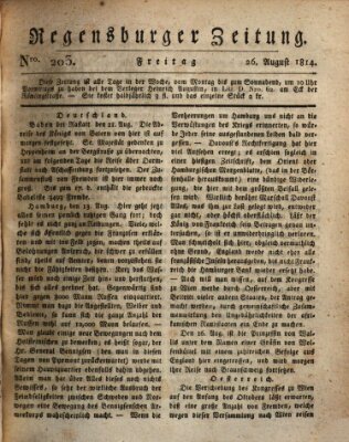 Regensburger Zeitung Freitag 26. August 1814