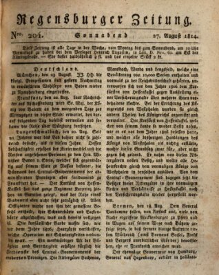 Regensburger Zeitung Samstag 27. August 1814