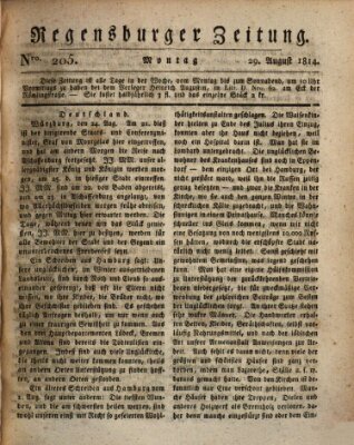 Regensburger Zeitung Montag 29. August 1814