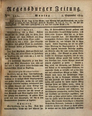 Regensburger Zeitung Montag 5. September 1814