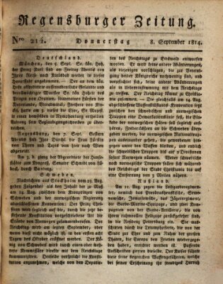 Regensburger Zeitung Donnerstag 8. September 1814