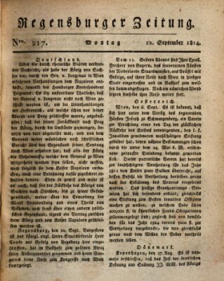 Regensburger Zeitung Montag 12. September 1814