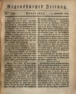 Regensburger Zeitung Donnerstag 15. September 1814