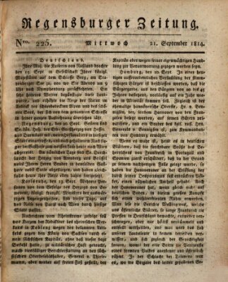 Regensburger Zeitung Mittwoch 21. September 1814