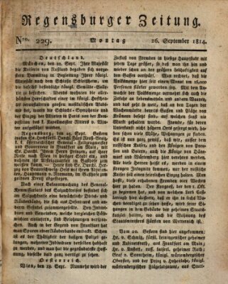 Regensburger Zeitung Montag 26. September 1814