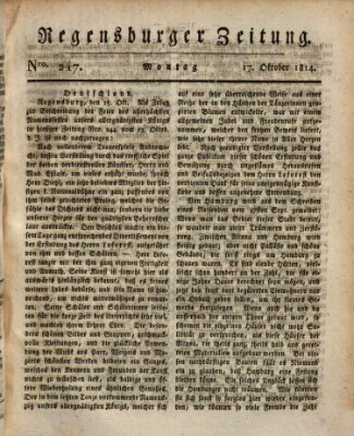 Regensburger Zeitung Montag 17. Oktober 1814