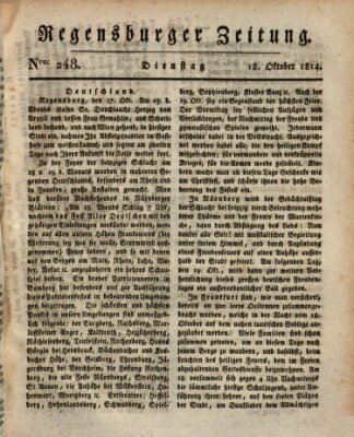 Regensburger Zeitung Dienstag 18. Oktober 1814