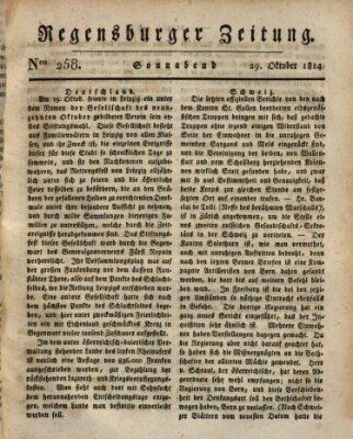 Regensburger Zeitung Samstag 29. Oktober 1814