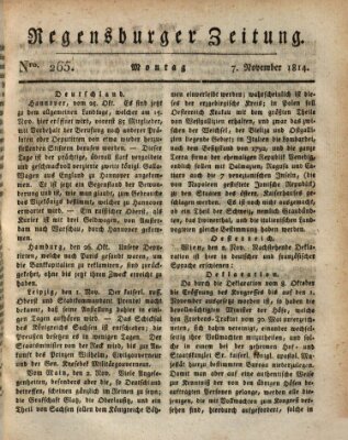 Regensburger Zeitung Montag 7. November 1814