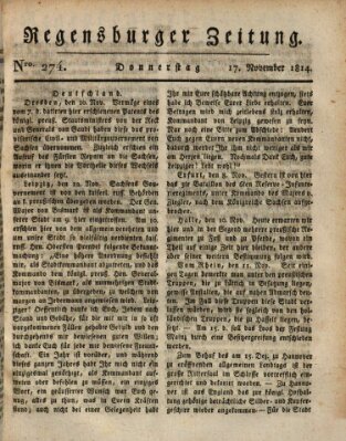 Regensburger Zeitung Donnerstag 17. November 1814