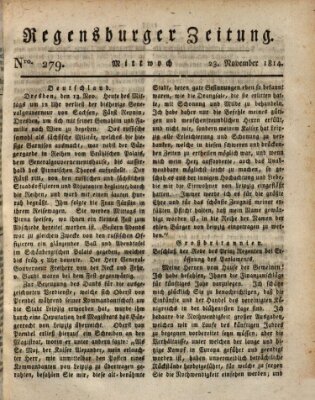 Regensburger Zeitung Mittwoch 23. November 1814