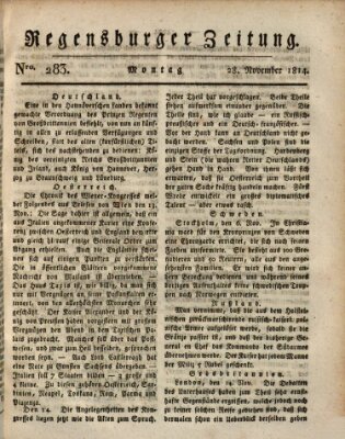 Regensburger Zeitung Montag 28. November 1814