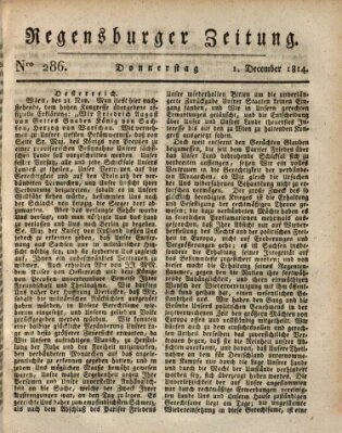 Regensburger Zeitung Donnerstag 1. Dezember 1814