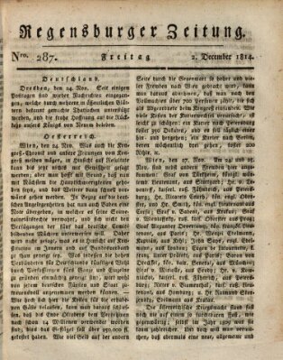 Regensburger Zeitung Freitag 2. Dezember 1814