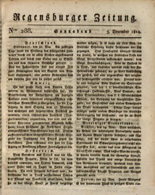 Regensburger Zeitung Samstag 3. Dezember 1814