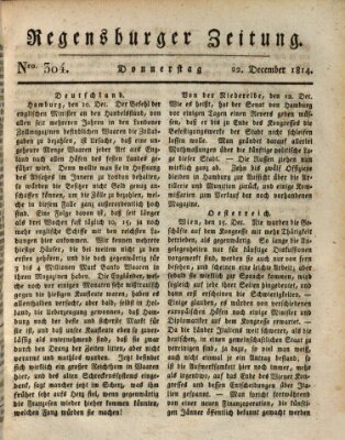 Regensburger Zeitung Donnerstag 22. Dezember 1814