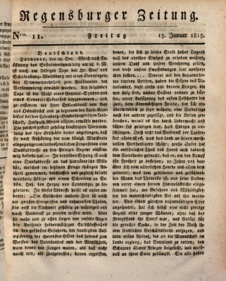 Regensburger Zeitung Freitag 13. Januar 1815