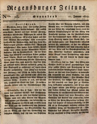 Regensburger Zeitung Samstag 21. Januar 1815