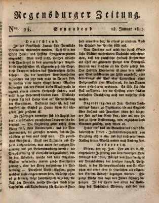 Regensburger Zeitung Samstag 28. Januar 1815