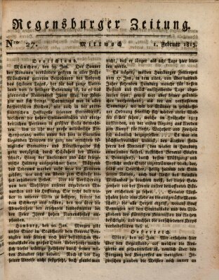 Regensburger Zeitung Mittwoch 1. Februar 1815