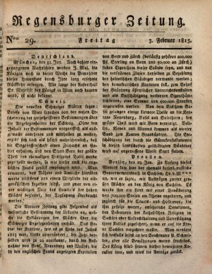 Regensburger Zeitung Freitag 3. Februar 1815