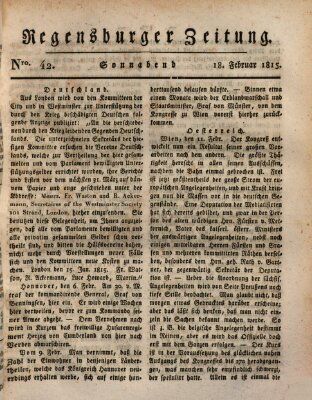 Regensburger Zeitung Samstag 18. Februar 1815