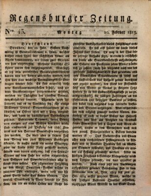 Regensburger Zeitung Montag 20. Februar 1815