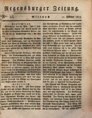 Regensburger Zeitung Mittwoch 22. Februar 1815