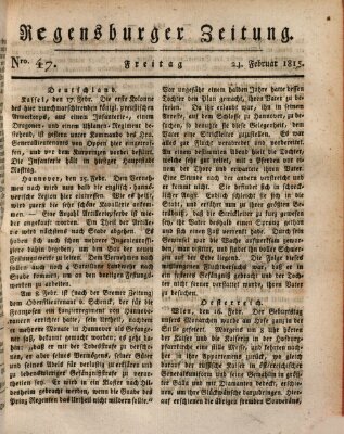 Regensburger Zeitung Freitag 24. Februar 1815