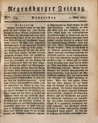 Regensburger Zeitung Donnerstag 2. März 1815