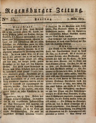 Regensburger Zeitung Freitag 3. März 1815