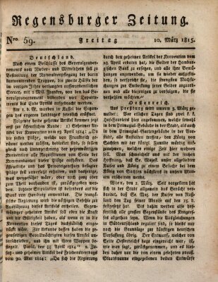 Regensburger Zeitung Freitag 10. März 1815