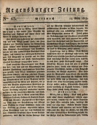 Regensburger Zeitung Mittwoch 15. März 1815