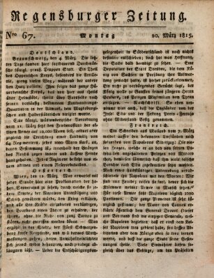 Regensburger Zeitung Montag 20. März 1815