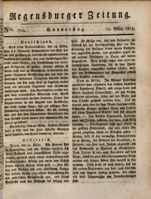 Regensburger Zeitung Donnerstag 23. März 1815