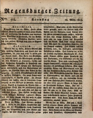 Regensburger Zeitung Dienstag 28. März 1815