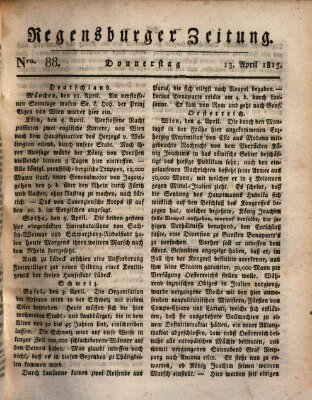 Regensburger Zeitung Donnerstag 13. April 1815