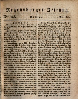 Regensburger Zeitung Montag 1. Mai 1815