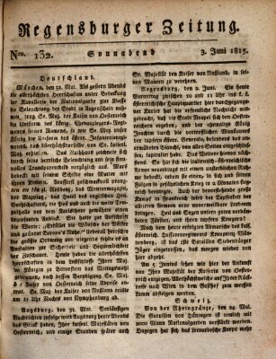 Regensburger Zeitung Samstag 3. Juni 1815