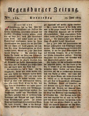 Regensburger Zeitung Donnerstag 15. Juni 1815