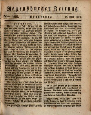 Regensburger Zeitung Donnerstag 13. Juli 1815