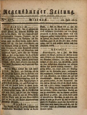 Regensburger Zeitung Mittwoch 26. Juli 1815