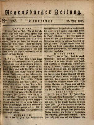 Regensburger Zeitung Donnerstag 27. Juli 1815