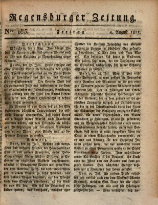 Regensburger Zeitung Freitag 4. August 1815