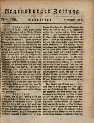 Regensburger Zeitung Samstag 5. August 1815